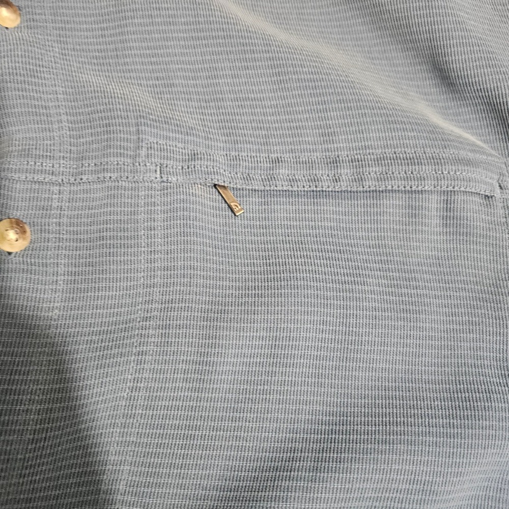 The North Face Mens XXL Blue Textured Short Sleeve Button Up Shirt AT8D - Picture 2 of 7
